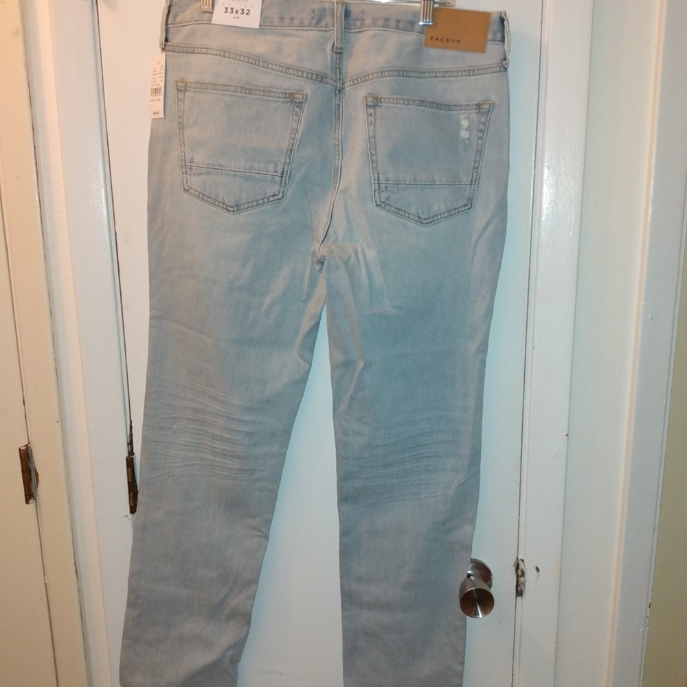 PACSUN Men's Comfort Stretch Slim 33" X 32" Jeans